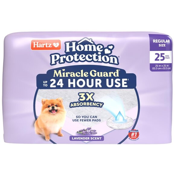 Hartz Home Protection Miracle Guard Lavender Dog Pads, Regular 25 Count - Picture 1 of 8